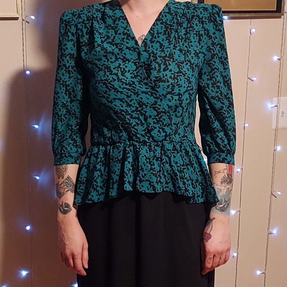Vintage 80s Alison Peters Peplum Shear Size 10